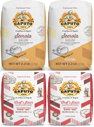 Harina Molino Antimo Caputo '00' + Harina de sémola (4 bolsas)
