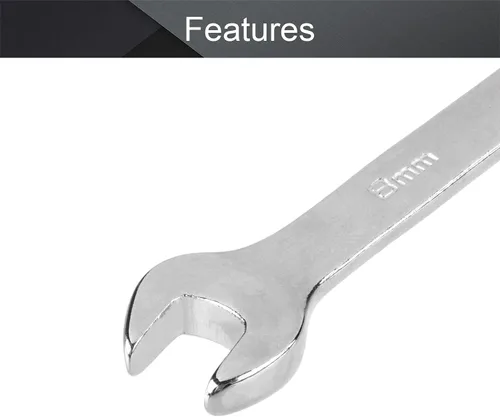 Vista 3 de Utoolmart Llave combinada de trinquete, llave combinada de trinquete de extremo abierto de 0.315 in, métrica, construcción de acero al cromo Acero