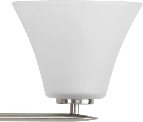 Vista 2 de Progress Lighting Bravo - Lámpara de tocador de baño de 3 luces, níquel cepillado níquel