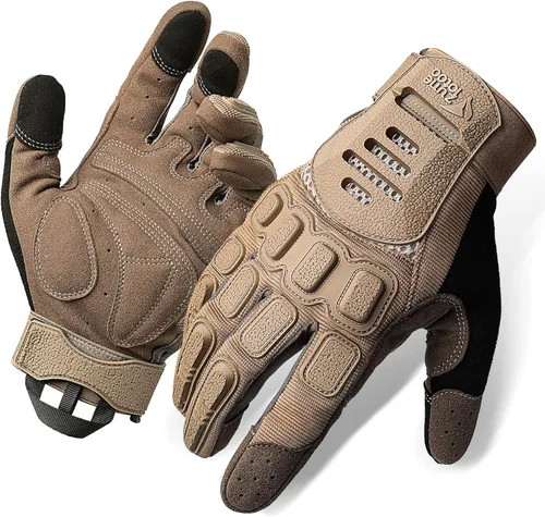 Vista 8 de ZUNE LOTOO Touchscreen Tactical Gloves Men with TPR Finger Impact Protection & Palm Padded for Motorcycle Airsoft Paintball Range Work