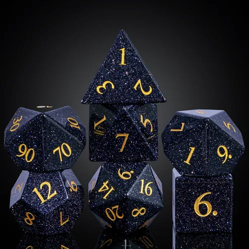 Vista 49 de UDIXI Juego de dados de vidrio prisma, 7 dados de vidrio arcoíris esmerilado para juegos de mesa RPG (prisma arenado)