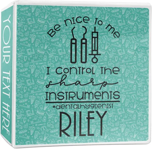 Vista 5 de Carpeta personalizada de 3 anillas para higienista dental - 3 pulgadas