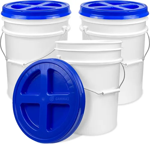 Vista 59 de ePackageSupply Cubo de plástico de grado alimenticio de 5 galones con tapa de sello gamma Fabricado en Estados Unidos Sin BPA Resistente 90