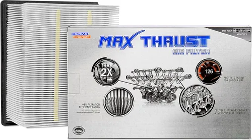 Vista 54 de Filtro de aire de motor Spearhead MPG Defense Max Thrust para vehículos de todo kilometraje, se adapta como el OEM, restaura MPG y aceleración