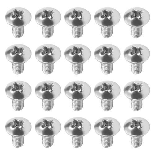 Vista 135 de MroMax Tornillos de máquina M2.0.197 x 0.157 in Tornillos Phillips Cross Truss Head Tornillo 304 Pernos de sujeción de acero inoxidable 15pcs
