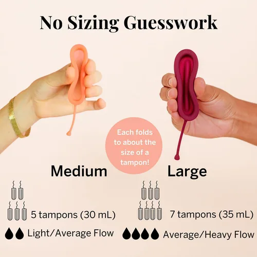 Vista 9 de Kit de discos menstruales Pixie para el cuidado femenino - Los discos Pixie están diseñados para quitarse como los tampones - 100% de silicona