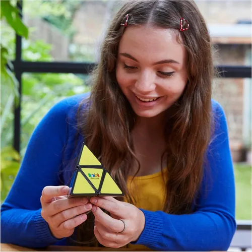 Vista 3 de Rubik's Cubo, pirámide, pirámide de Rubik's para resolver problemas, rompecabezas clásico a juego de colores, juguete antiestrés, rompecabezas