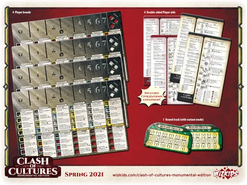 Vista 4 de Clash of Cultures: Monumental Edition Board Game WizKids - Nueva edición