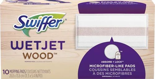 Swiffer Wetjet - Recambios de tela de barrido de madera, 10 unidades