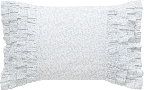 Vista 11 de Laura Ashley Inicio - Almohada con cierre de sobre, elegante decoración del hogar para cama o sofá (blanco Annabella, 18 x 18 pulgadas)
