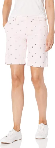 Vista 4 de Tommy Hilfiger Pantalones cortos chinos casuales de negocios Hollywood para mujer Azul marino