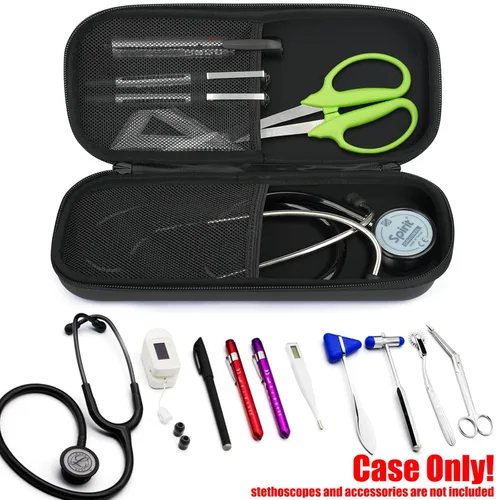 Vista 7 de CDBXPRG Funda para estetoscopio 3M Littmann, estetoscopio de transporte para estetoscopio MDF Acoustica Deluxe, soporte de viaje para estetoscopio