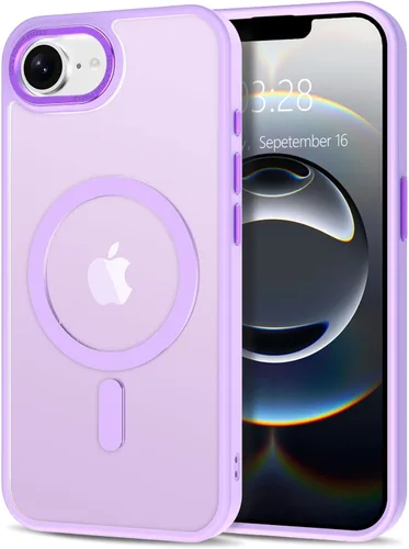 Vista 81 de Anuck - Funda magnética para iPhone 11 compatible con MagSafe, carcasa trasera mate translúcida dura, borde de TPU, delgada, resistente a impactos