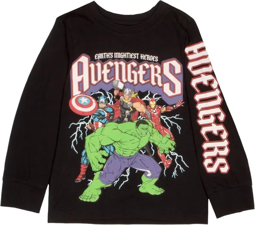 Vista 4 de Marvel Paquete de 2 camisetas de manga larga de Spider-Man y Vengadores para niños, Spiderman y Vengadores