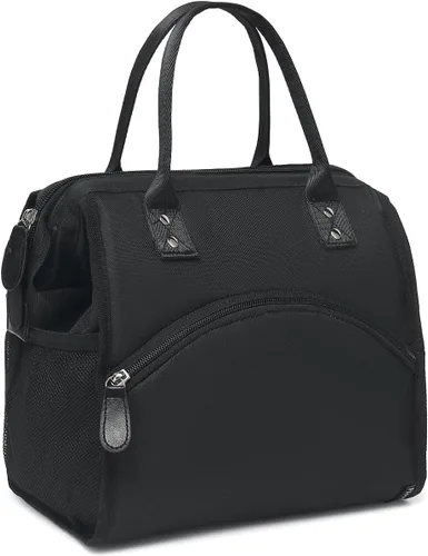 FlowFly Bolsa de almuerzo aislada para mujeres, hombres, grande y reutilizable, con asa, bolsa de trabajo y viaje y organizador de preparación de