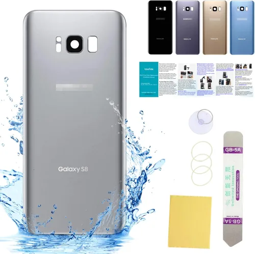 Cubierta de vidrio trasera compatible con Samsung Galaxy S8 de repuesto de 5.8 pulgadas SM-G950 todos los operadores con manual de instalación + kit