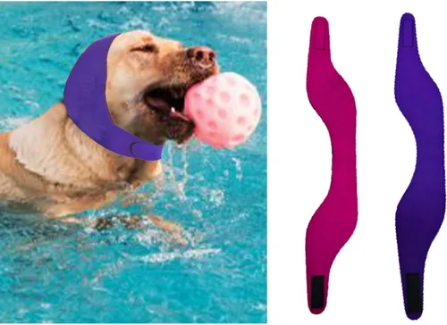 Vista 8 de MANON ROSA Cubiertas impermeables para las orejas de perro, para bañarse y nadar, 2 gorras de natación antideslizantes mejoradas, tapones