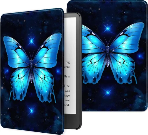 Vista 83 de Funda para Kindle básico de 6 pulgadas (11.ª generación), múltiples ángulos, piel sintética, delgada, con función de encendido y apagado automático