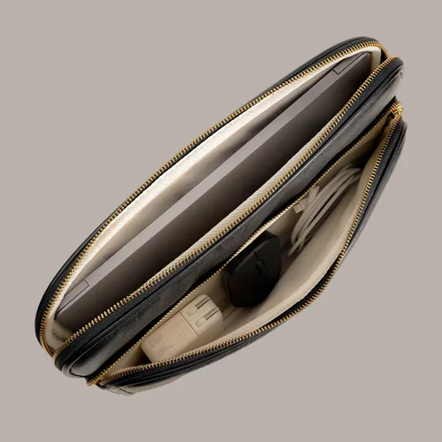 Vista 3 de Funda para laptop de 13 pulgadas compatible con MacBook Air 13 M3 M2 M1 2024, MacBook Pro 13 M2 M1, Dell XPS 13 Color Negro