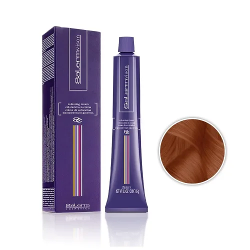 Vista 2 de Salerm Vison Crema para colorear el cabello #7.44 naranja, 2.3 onzas