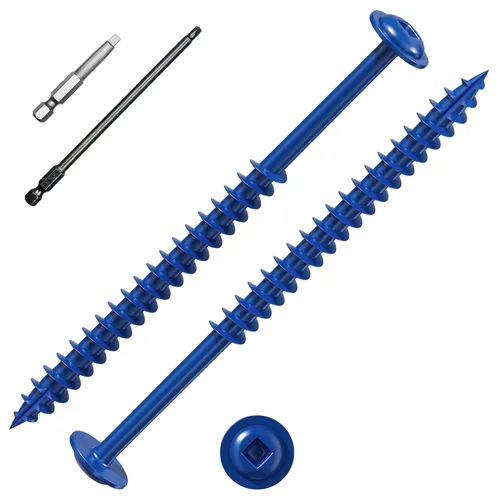 Vista 24 de Wensilon (Negro) Tornillos de agujero de bolsillo # 8 x 1 pulgada, 165 tornillos de madera de agujero cuadrado de 1 libra y tornillos autorroscantes