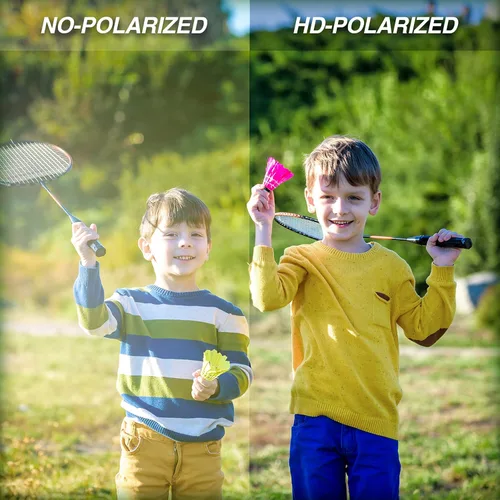 Vista 5 de DEAFRAIN Lentes de sol polarizados TPEE irrompibles flexibles para niños y niñas de 3 a 7 años