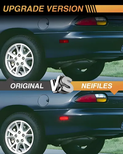 Vista 3 de Luz de Marcador Lateral Trasero LED Compatible con Chevy Camaro 1993-2002 Lente Ahumada Luz Roja Trasera Enchufe y Funciona, Impermeable