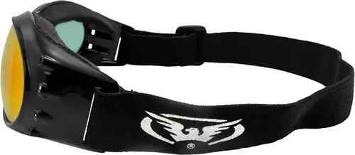 Vista 3 de Global Vision Eliminator G-Tech - Gafas de motocross para motocicleta, marco negro con lente de espejo rojo