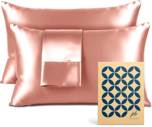 Vista 47 de Pure Bedding Sábanas de satén de lujo para cama individual de hotel, juego de sábanas de microfibra extra suave de 1800, resistente a las arrugas, a