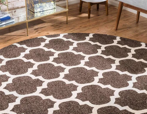 Vista 364 de Unique Loom Trellis Collection - Alfombra de área de Filadelfia, rectangular de 2 pies 2 pulgadas x 3 pies, color morado y marfil