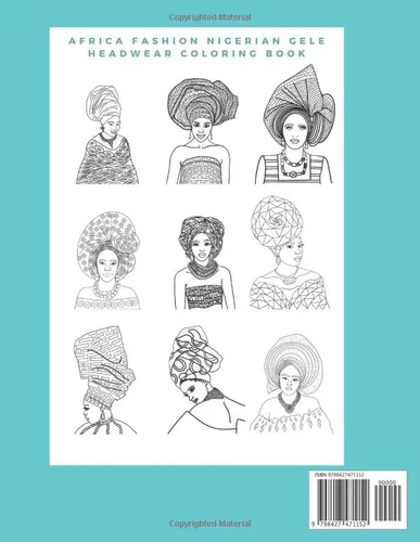 Vista 2 de AFRICAN FASHION NIGERIAN GELE HEADWEAR COLORING BOOK