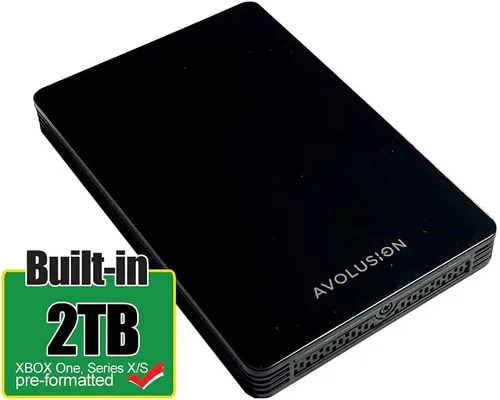 Vista 2 de Avolusion HD250U3-Z1-PRO 2TB USB 3.0 Disco duro externo portátil para juegos (para Xbox One X, S y Series X S - preformateado)