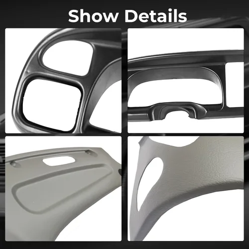 Vista 4 de KARPAL Tablero con cubierta de bisel compatible con Dodge Ram 1500 2500 3500 1998 1999 2000 2001