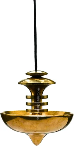 Vista 46 de Péndulos de metal curativos de Amazing Gemstone para adivinación, cúpula dorada de acero de cobre de alta energía, péndulo de bronce, péndulos