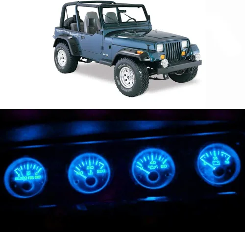 Vista 9 de WLJH Panel de Instrumentos Azul Brillante Conjunto de Medidores Velocímetro Tacómetro Bombilla Indicadora Kit Completo de Luces LED Paquete