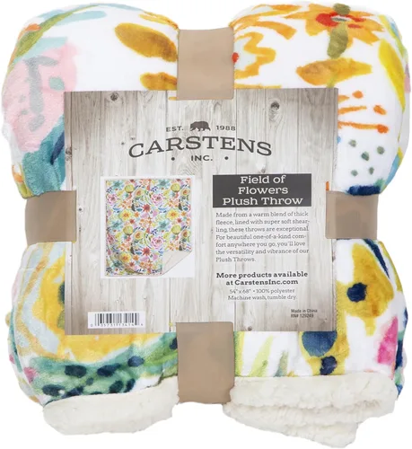 Vista 7 de Carstens, Inc. Dean Crouser Plush Sherpa Fleece Oversized Throw Blanket 54" x 68", Alpha Wolf