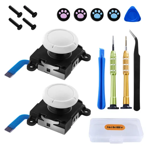 Vista 7 de Melelife Original Replacement Joystick for Nintendo Switch Joycon and Switch Lite Repair Tool Kit