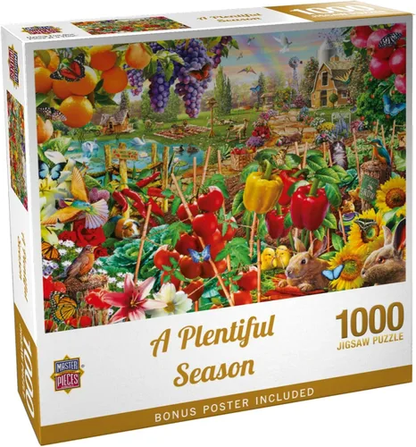 Vista 5 de Masterpieces 300 Piece Jigsaw Puzzle for Adults and Families - A Plentiful Season - 19.25"x26.63