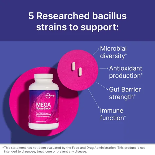 Vista 2 de Microbiome Labs MegaSporeBiotic (60 cápsulas) + MegaMucosa (5.5 oz en polvo) Probiótico y apoyo de la mucosa intestinal - Probiótico a base