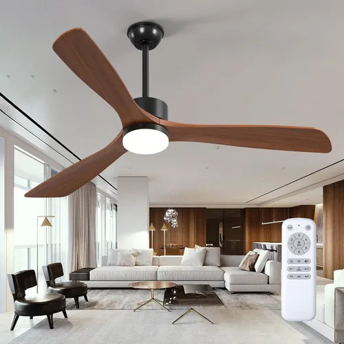 Vista 18 de addlon Ventiladores de techo de 42 pulgadas con luces y control remoto, reversibles, 3 cuchillas de madera, 6 velocidades, regulables 3CCT