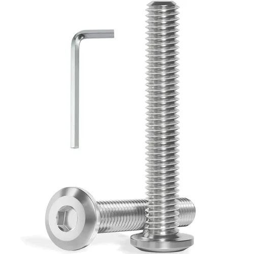 Vista 37 de VGBUY M6-1.0 x 10 mm 100 piezas de tornillos de cabeza plana con casquillo hexagonal, acero inoxidable 304 18-8, rosca completa, llave hexagonal