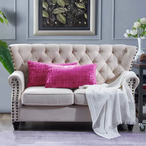 Vista 25 de Home Soft Things Juego de 2 fundas de almohada de terciopelo texturizado, 14 x 26 pulgadas, color verde azulado profundo, fundas decorativas