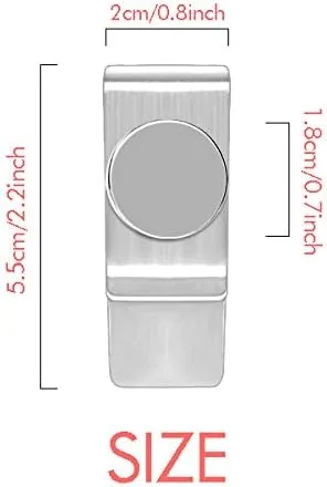 Vista 2 de Santiago De Chile City Watercolor Money Clip Cash Wallet Card Holder