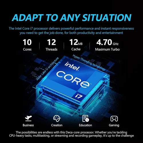 Vista 4 de HP Computadora portátil para estudiantes y empresas de 15.6 pulgadas Procesador Intel Core i7 Gráficos Intel Iris Xe 16 GB de RAM, SSD de 1 TB