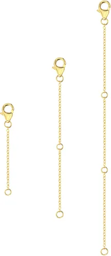 Vista 6 de Extensores de collar de oro, extensores de cadena de oro de 14 quilates con cierre de langosta, cadenas de extensión de collar, pulsera y tobillera