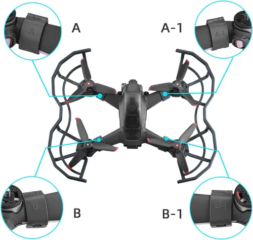 Vista 3 de HeiyRC Protector de hélice para DJI FPV Drone, protector de accesorios anticolisión cuchillas de parachoques accesorios de protección