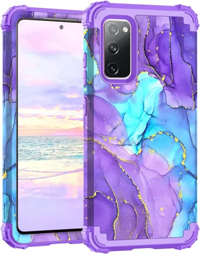 Vista 59 de Hocase Funda para Galaxy S20 FE 5G, resistente a prueba de golpes, goma de silicona suave, funda protectora híbrida de plástico duro para Samsung