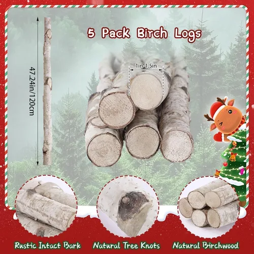 Vista 2 de 5 varillas de abedul blanco de 4 pies 1-1.5 pulgadas de diámetro, ramitas de madera natural para manualidades, ramas, decoración del hogar