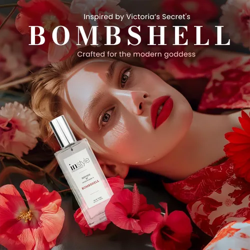 Vista 4 de Instyle Fragrances, Inspirado en Victoria's Secret's Bombshell, Eau de Toilette para mujer, limpio, vegano, sin parabenos, nunca probado