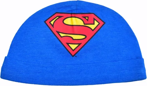 Vista 6 de WARNER BROS Superman Boys Short Sleeve Creeper with Cap Superhero for Baby Blue